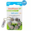 ZeniPower Size 675P Implant Power Cochlear Batteries (240 Pack) +