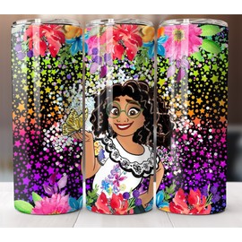 Slide Lock Encanto Mirabel Kids Tumbler 20oz Travel Mug Stainless Steel Cup Straw