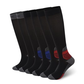 BlackOak Knee High Compression Socks 15-20 mmHg - OTC Support Stockings for Women Men - Running, Travel & Cycling (S/M, L/XL)