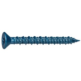 1/4" x 2-1/4" TorqueMaster Blue Ruspert Star Drive Flat Head Masonry Screws, 100 Pieces, Concrete Screws, Rust Resistance, Flush Finish Installation for Interior & Exterior