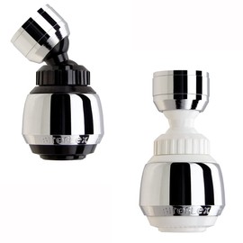 Siroflex 2505/5 W 'Duplex' 2 Aerator Aerator Shower Made in Italy, Stainless Steel, Chrome/Black, Chrome/White