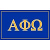 Alpha Phi Omega Fraternity Greek Letters Flag, Two-Color Design, 60"