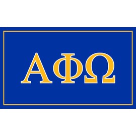 Alpha Phi Omega Fraternity Greek Letters Flag, Two-Color Design, 60" x 36"