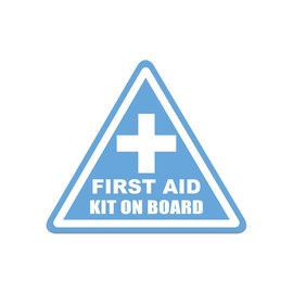 First Aid Kit On Board Sticker Decal 11.94"x14"