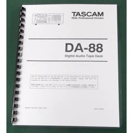 Tascam DA-88 Maintenance Manual: w/ 11"X17" Schematics & Protective Covers!