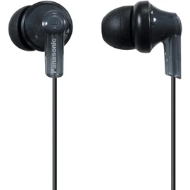 Panasonic ErgoFit Wired Earbuds, 3.5mm Jack In-Ear Headphones Wired with Dynamic Crystal-Clear Sound and Ultra Soft Ergonomic Custom-Fit Earpieces (S/M/L), for Phones and Laptops - RP-HJE120-K (Black)