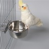 LuckyOpt 11 Oz Vogelkäfig Futterschale, Abnehmbare hängende Metall-Vogelnäpfe für Käfig