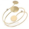 Avalaya Polished Gold Tone Triple Circle Upper Arm, Armlet Bracelet