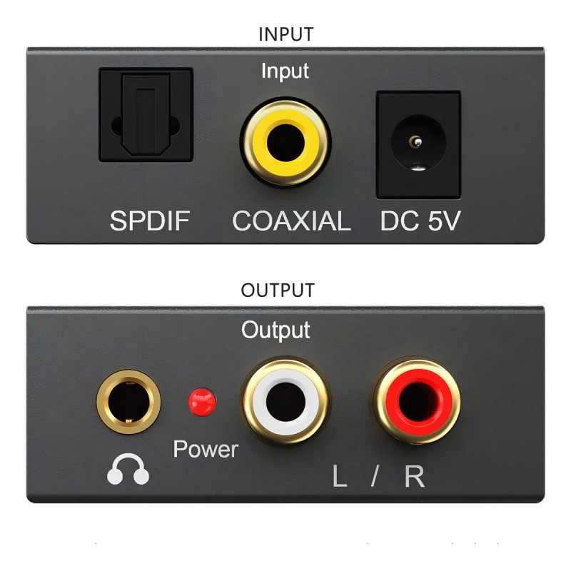 Convertidor De Audio Digital Óptico A Análogo Rca