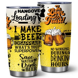 ATHAND Hangover Loading,It's Beer O'clock,Beer Tumblers 20 Oz Insulated Stainless Steel Vacuum Tumbler,Travel Coffee Mugs,Birthday Gift for Women,Men,Boy,Girls,1 Pcs