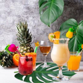 100 Manteles Individuales Desechables de Papel de Hoja de Palma Tropical 12 Pulgadas x 14 Pulgadas Manteles Individuales para Fiesta de Luau Salvamantel de Mesa de Hojas Verdes Decoración Hawaiana