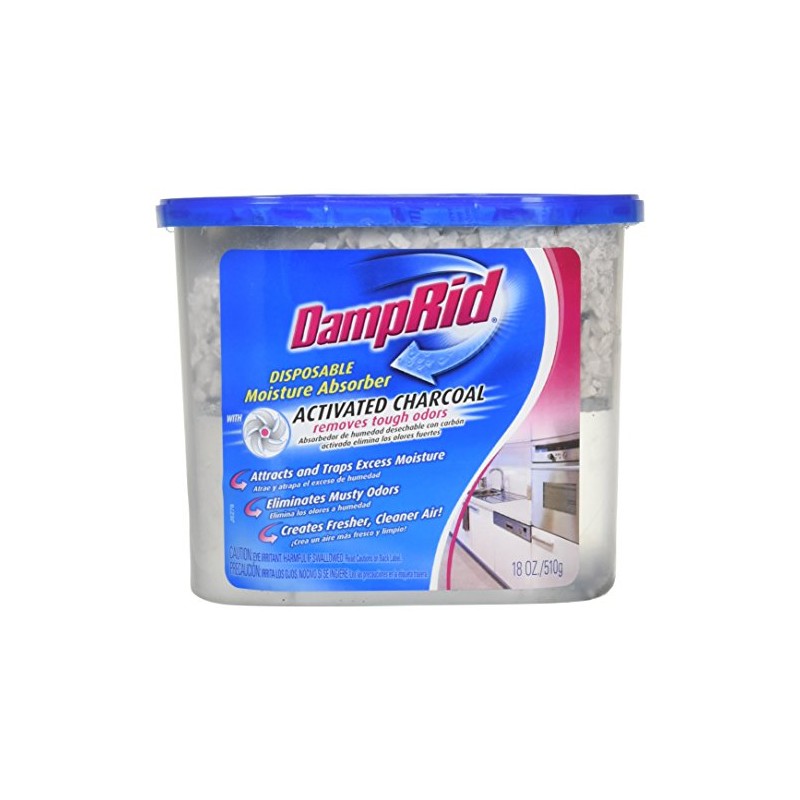 DampRid Moisture Absorber with Activated Charcoal, 18oz (3 Pack)