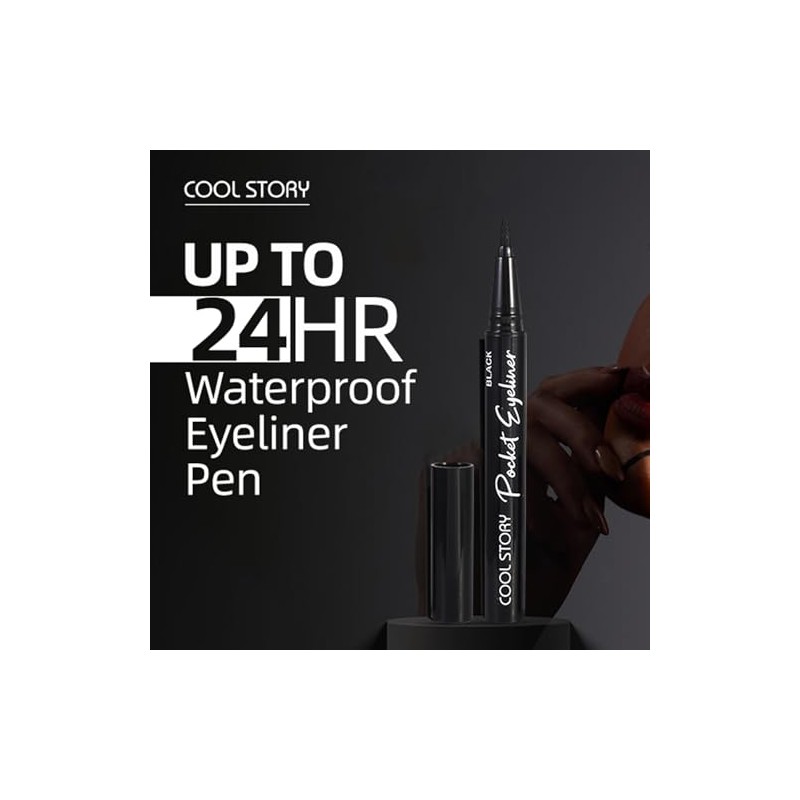 COOL STORY- Delineador de ojos líquido resistente al agua