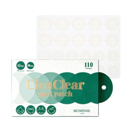 SKINFOOD Cica Clear Spot Patch (110count), Hydrocolloid AC Patch for Covering and Recovering Spot, Ultra Thin Clear Skin Sticker for Easy AC Care