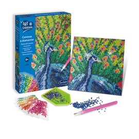 Sentosphère 3920250 Rhinestone Painting Peacock Creative Kit DIY for Children and Adults
