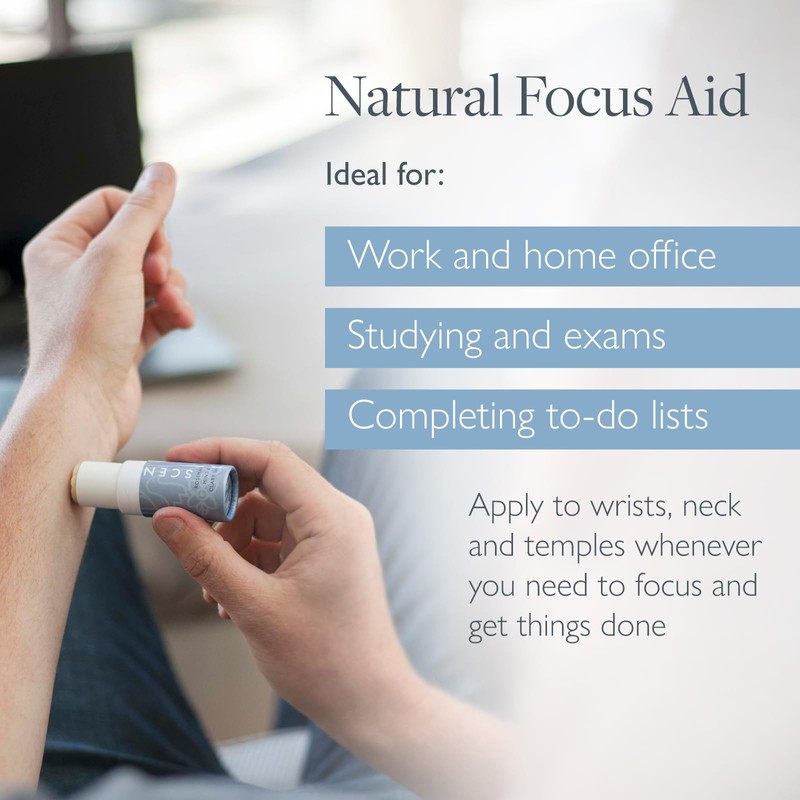 Scentered Aromatherapy Balm Stick for Focus & Concentration - Roll