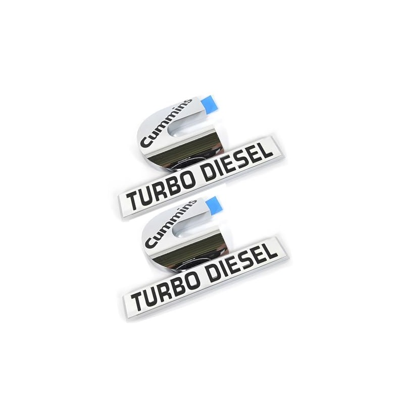 2Pc Compatible with Cummin Turbo Emblem 3D Badge High Output