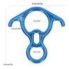 Descender Gear Aluminium Alloy 40KN Pulling Force Ox Horn Shaped