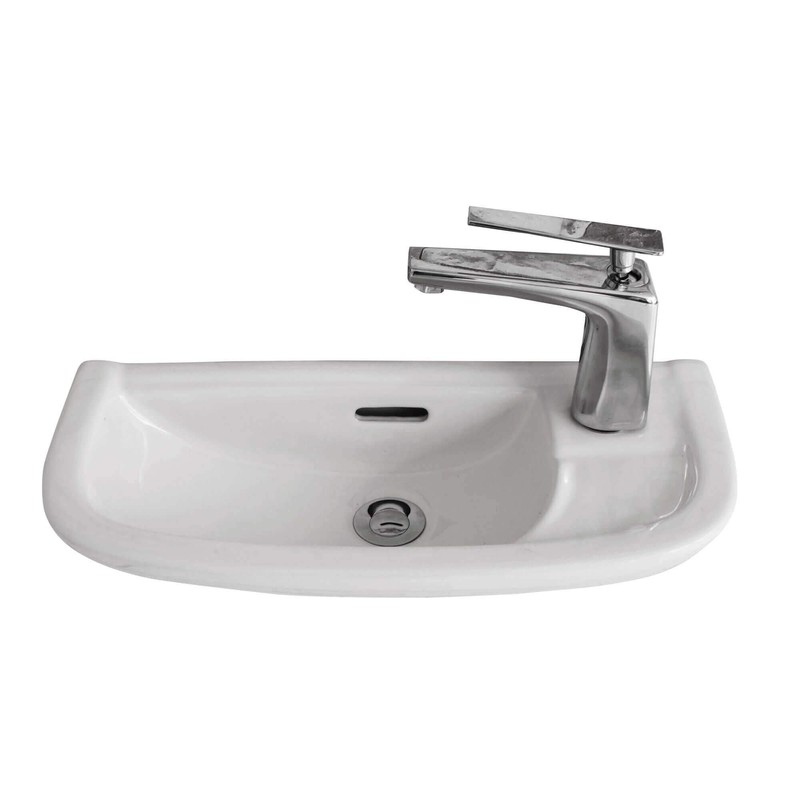 Fine Fixtures Small Wall Mounted Bathroom Sink, Mounting hardware included.
