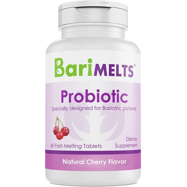 BariMelts Probiotic, Dissolvable Bariatric Vitamins, Natural Cherry Flavor, 60 Fast Melting Tablets