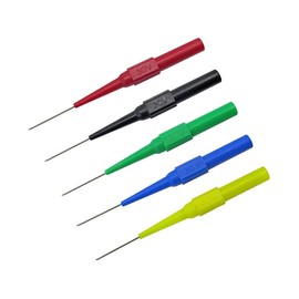 zalati Test Puncture Probe 5pcs 0.7mm Puncture Head Multimeter Probes Copper for 4mm Banana Test Leads Automotive Telecommunications Industrial Socket - 4pcs Red & 4pcs Black