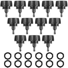 Retisee 12 Pcs 1/4 Inch Drip Irrigation Hose Connectors to 3/4 Inch Garden Faucet Adapter Drip Irrigation System Convert 3/4 to 1/4 Drip Hose Fittings with 12 Washers for Garden Irrigation