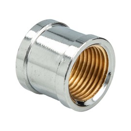 tecuro Sleeve, internal thread Rp 3/4 inch (DN 20) according to DIN EN 10226, brass CW617N according to drinking water regulation 50930-6, shiny chrome-plated