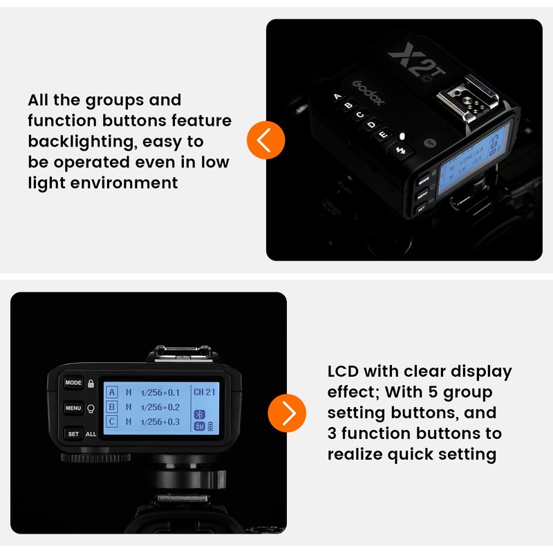 Godox X2T-F 2.4G Wireless Flash Trigger Transmitter for Fuji with