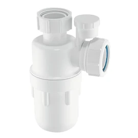 A10V 1.25-Inch Anti-Syphon Bottle Trap - White
