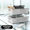 Simple Houseware 2 Tier Bathroom Organizer Tray Pull-Out Sliding Drawer,