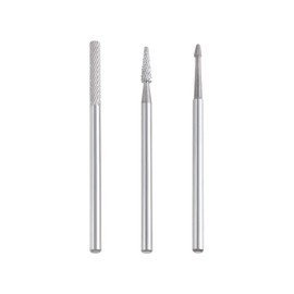 The Lord of the Tools 3 Pieces Nail Drill Bits Made of Tungsten Carbide Nail Polishing Head 3/32 Inch Nail Polishing Bits for Polishing Rhinestones and Removing Nail Decorations