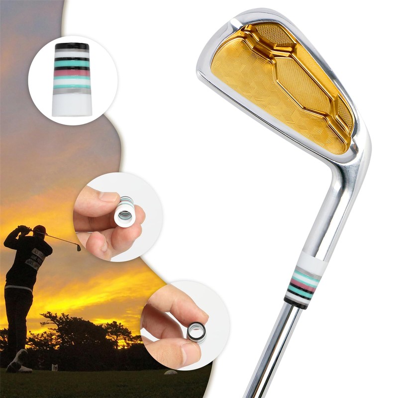 KAKASEA 10 Pcs Golf Ferrules,Golfing Club Ferrules Colorful Golfing Iron