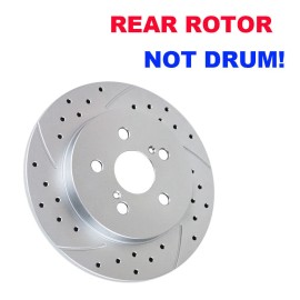 AutopartsMAXonine Front Rear Drilled Rotors Brake Pads Kit Fit Toyota Corolla Matrix 1.8L Brakes