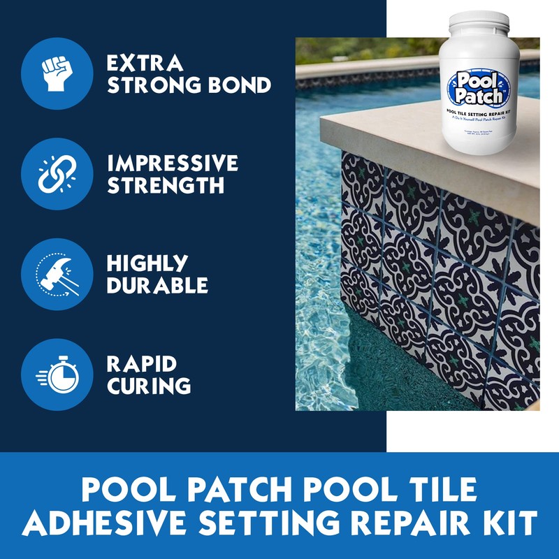 Pool Patch PTSRKG10 Gray Pool Tile Setting Repair Kit, 10-Pound