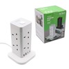 Extension Lead Surge Protection,8 Way Power Strip Tower with 4