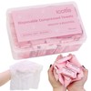 ICOTLE 50 Pcs Compressed Towels - Soft Portable Wash Cloths