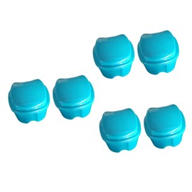 FOMIYES 6 Pcs Retainer Small Case Dentures Retainer Cleaning Case Cleaning Container Repair Kit Holder Retainer Case Tablets