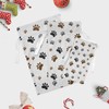 Dog Paw 3 Pack Christmas Gift Bags, Drawstring Xmas Bag,