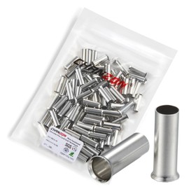 Chanzon 100pcs EN10-15 Non Insulated Wire Ferrules for 8AWG(10mm²) Cable Pure Copper Electrical Crimp Connector Terminal Tin Coating Tube