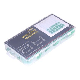 air Ring Silicone for semi Truck - Set Rubber O Ring,18 Sizes 270pcs Car Truck Replacement Air Conditioning Green O-Ring Tools