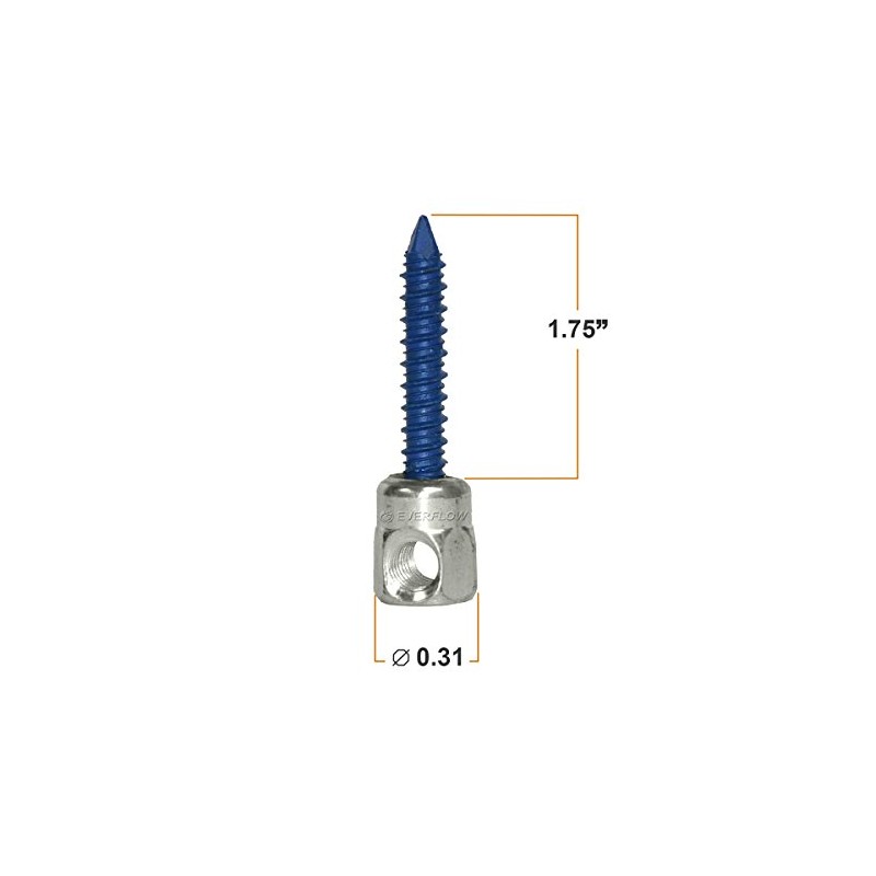 Everflow 8061957-25 3/8" Screw Horizontally Threaded Rod Anchor Designed for
