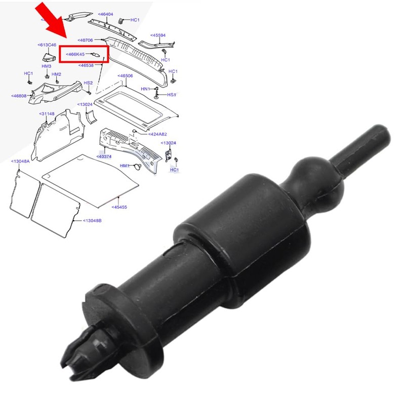 ROBUST Hatchback Parcel Shelf Fixing Strap String Clips for Ford