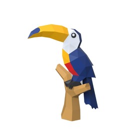 YAIUNHIQ Toucan Creative DIY Three-Dimensional Paper Sculpture Model Handmade Origami Decoration Paper Art Decoration Ornaments