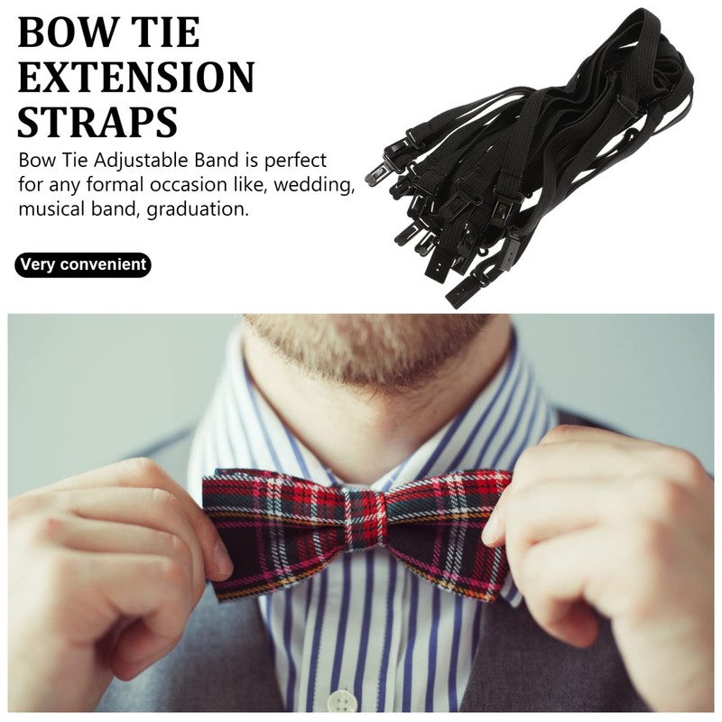VICASKY Pack of 10 Adjustable Bow Tie Straps, Pre-tied Bow,