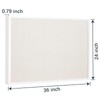 OWLKELA 24'' x 36'' Linen Bulletin Board, White Framed Corkboard,