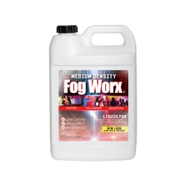 FogWorx Fog Juice - 1 Gallon of Organic Fog Fluid (128 oz) - Medium Density, High Output, Long Lasting Fog Machine Fluid for 400 Watt to 1500 Watt Machines