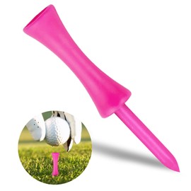 LTMMC 50PCS Pink Golf Tees Plastic, 57mm Long Golf Tees, Stable and Reusable Driving Range Tees for Golf Courses, Greens, Grasses