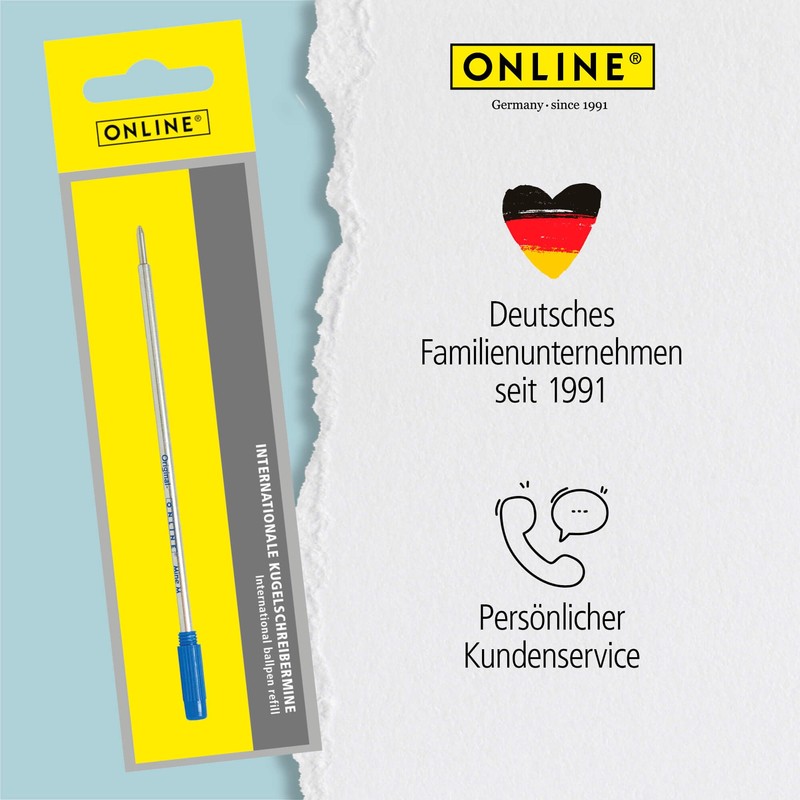 ONLINE International ballpen Refill - Cross Format, Replacement Refill, Writing