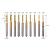 CBRIGHT 10 Pieces End Mill CNC Router Bits, 1/8 Inch