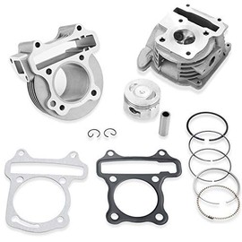 CLEO GY6 50cc-100cc Cylinder Head Kit Assy 50mm Big Bore with 69mm Valves for 139QMA 139QMB Engine Scooter Moped ATV Go Kart Quad